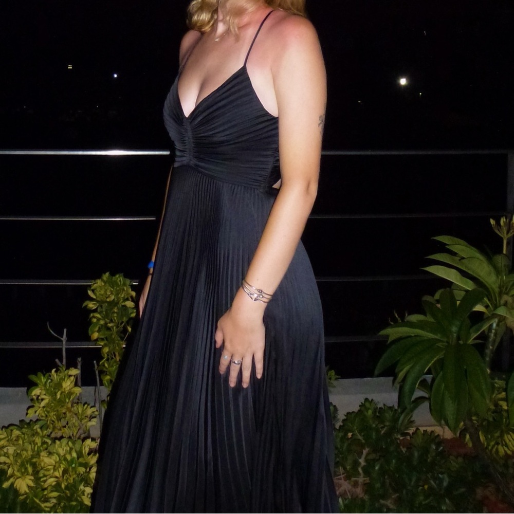 ALC PLEATED SATIN GOWN